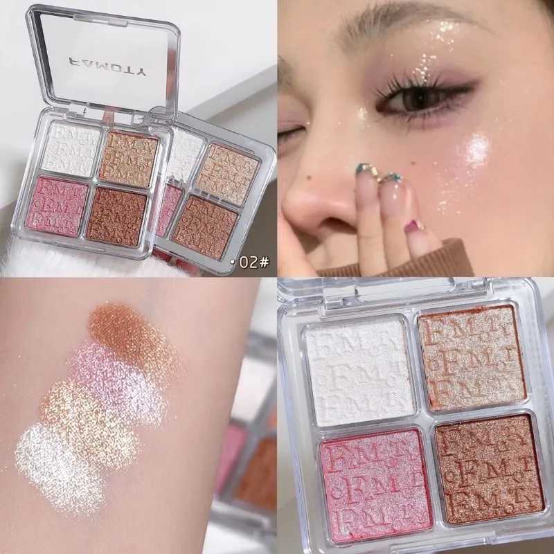 3D Facial Highlighter Makeup Palette Contouring Bronzer Shadow Long Lasting Glow Brighten Contour Shiny Powder Korean Cosmetics Y240816