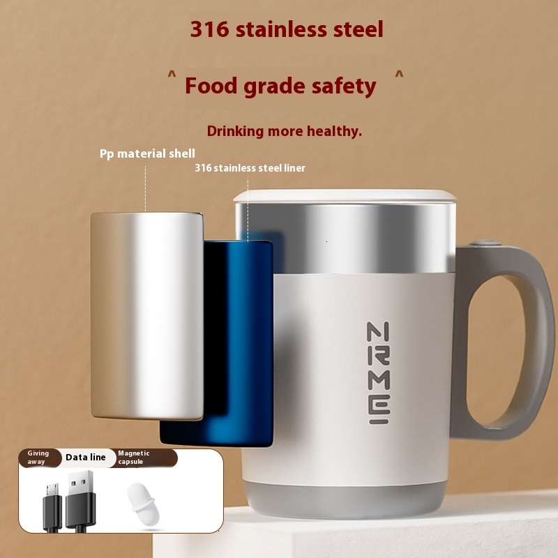 Portable Electric Coffee Blender Cup with Lazy Charge Function - Ideal for Men at Work