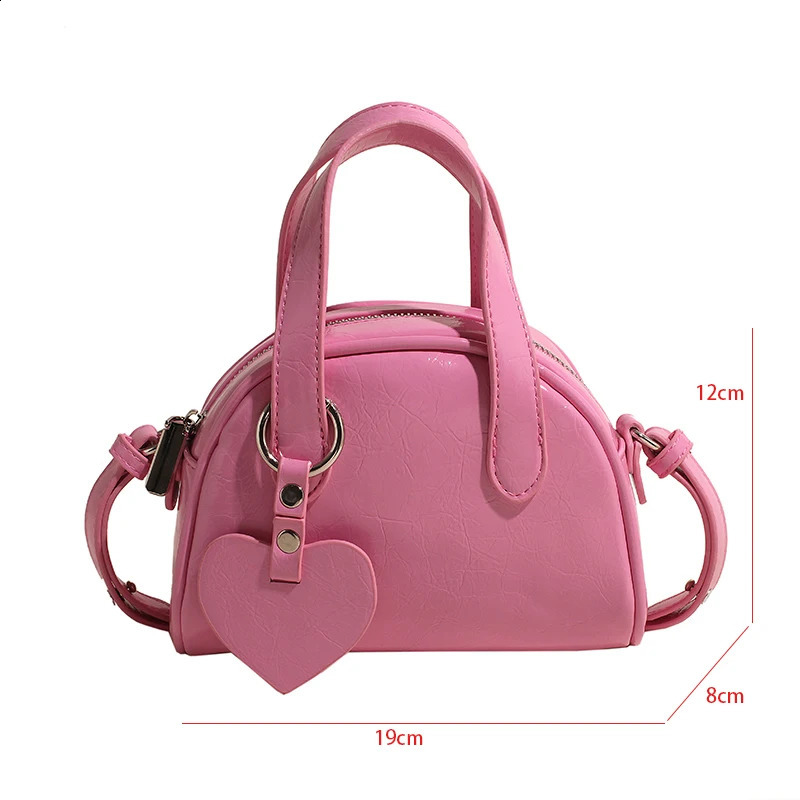 Silver Crossbody Bags With Short Handle For Women Y2K Mini Purse Purple PU Leather Female Handbags Classic Bag 240817