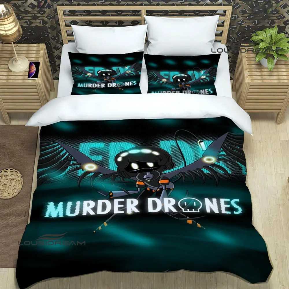 Murder-Drones Cartoon Printed Bedding Sets exquisite bed supplies set duvet cover bed comforter set bedding luxury birthday giftY240817