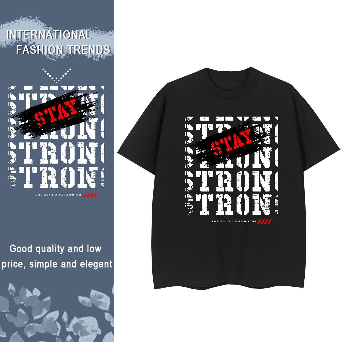 Wholesale Tshirt for Man Woman 100% Cotton 230g letter Street Casual Womens T Shirts Breathable Short Sleeve Anime Tees