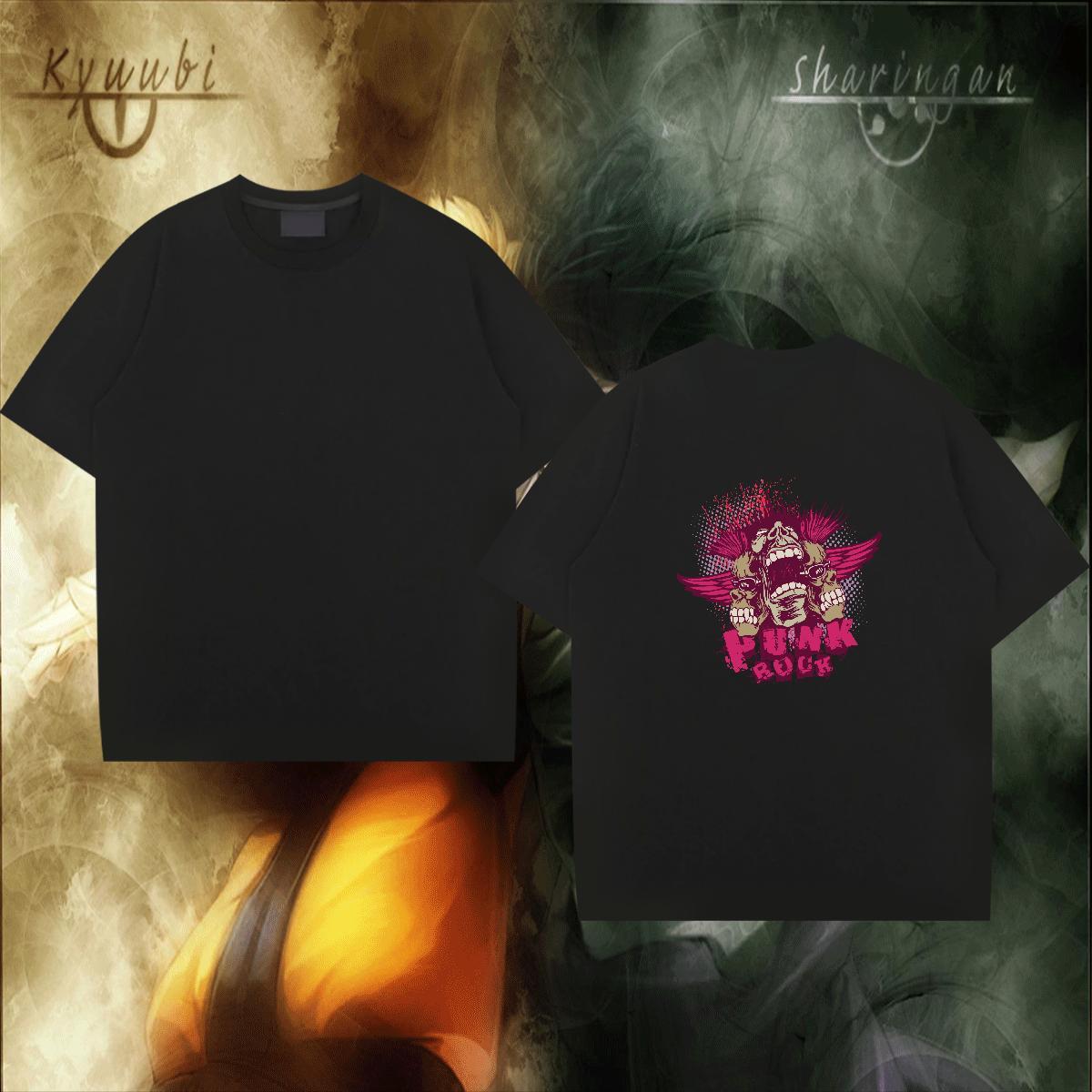 Classic T shirt 230g 100% Cotton skull Hip Hop Street Custom Big Size Breathable Short Sleeve Men Tshirts Factory Direct Tees