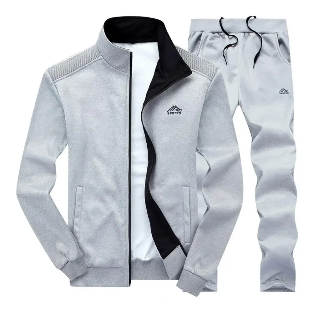 4XL Mens Tracksuit versized Casual Set Baseball Sweat Suit Men Clothing Sportwear Large Size Jogging Suit Autumn Spring 240816