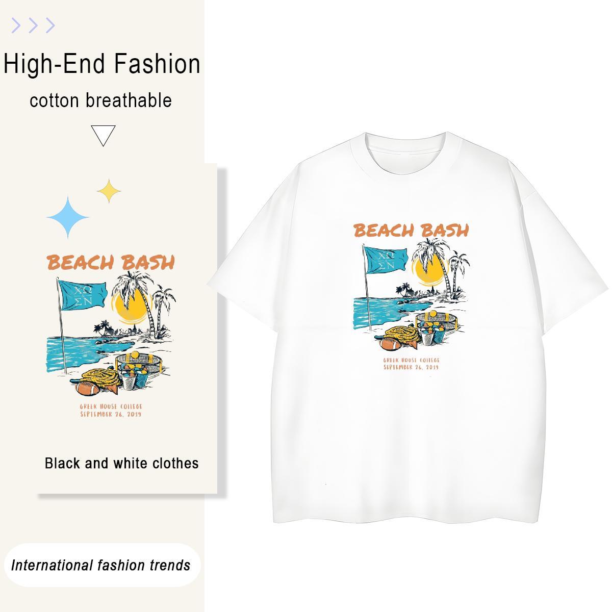 Casual New Lady T shirt Outdoor Breathable Tees Soft 230g 100% Cotton beach Anime Print Womens T Shirts
