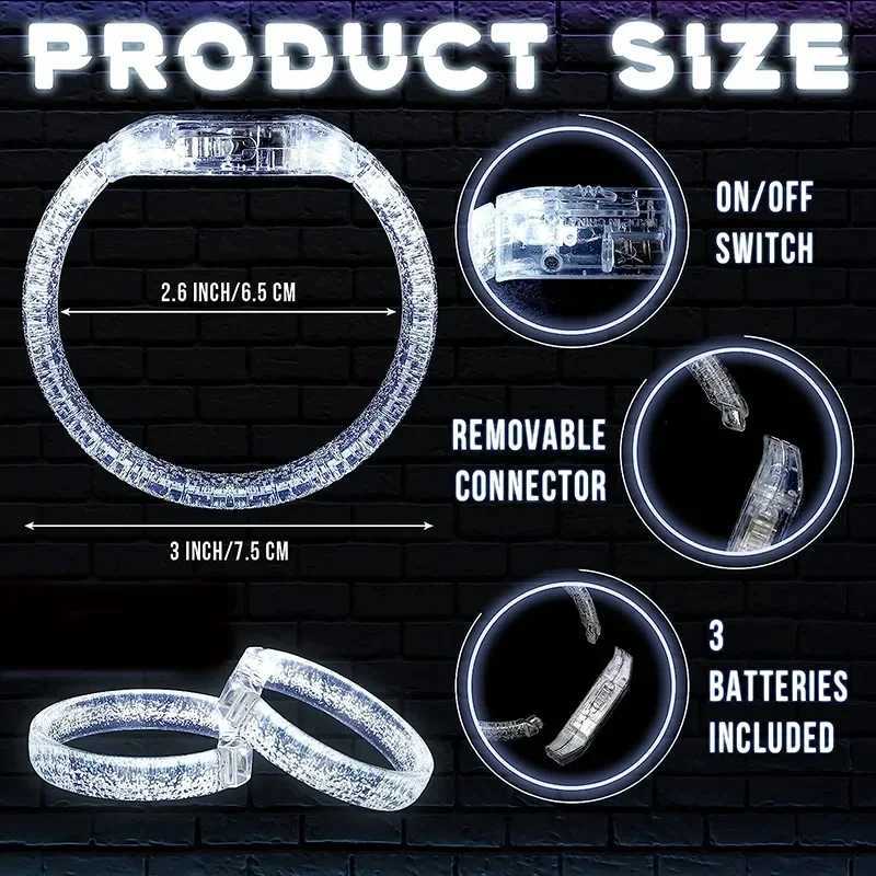 50pcs Glow Party Supplies Foam Glow Stick LED Glasses Luminous Bracelet Finger Light Wedding Christmas Party Glow Decoration Y240817