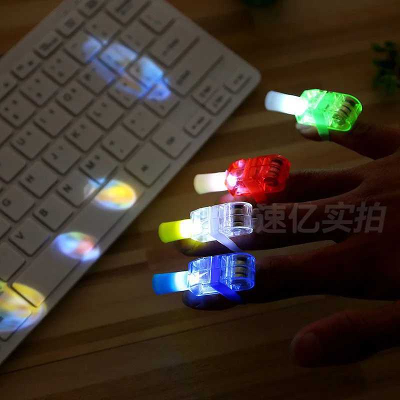 Concert Luminous Small Toy Cartoon Finger Lamp Multi-pattern Finger Light LED Projection Light Party Supplies Flashing Ring Prop Y240817