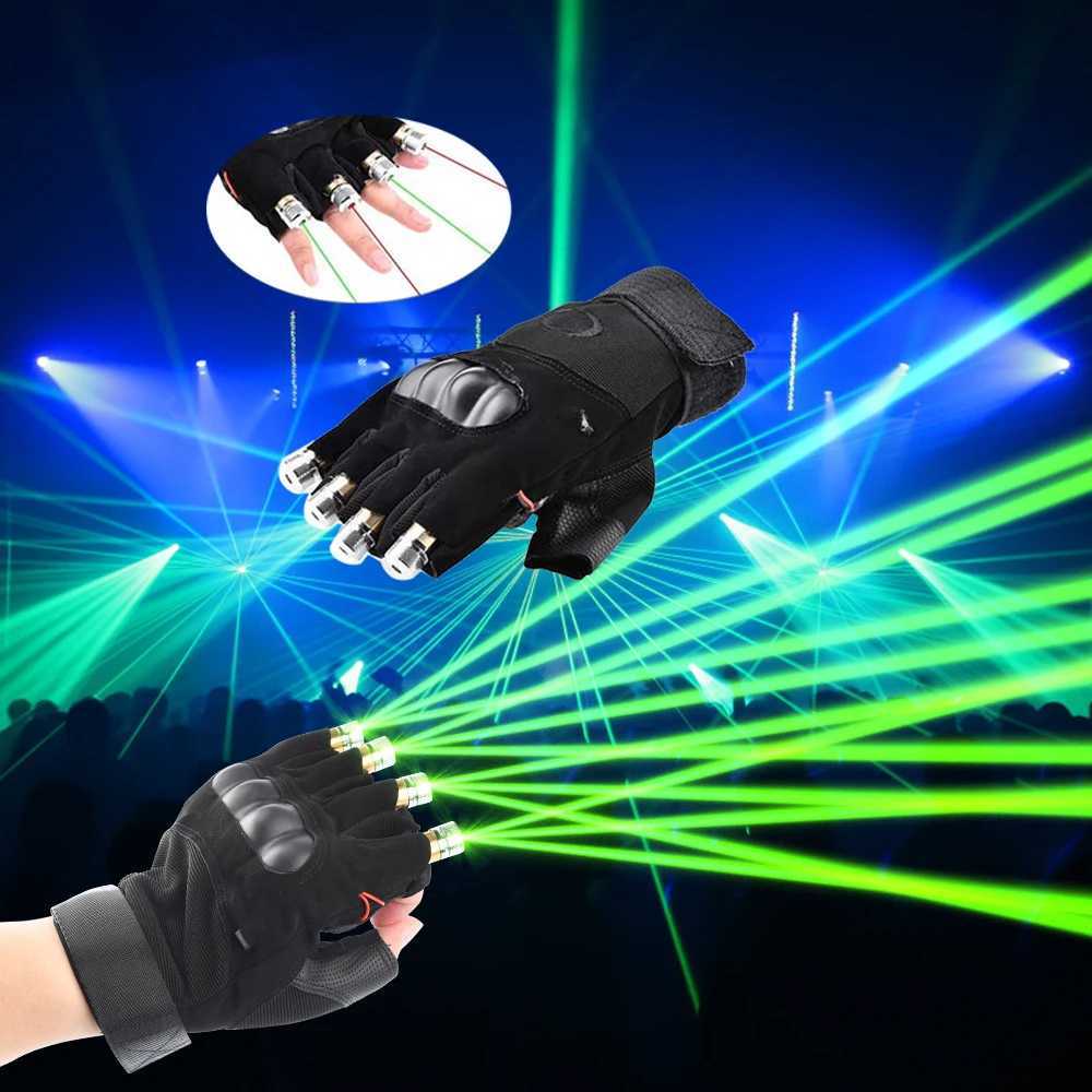 Green Laser Gloves Laser Beam Flash Finger 4 Heads Emitting Charging Drive Laser Stage Light DJ Party Display LED Light Y240817