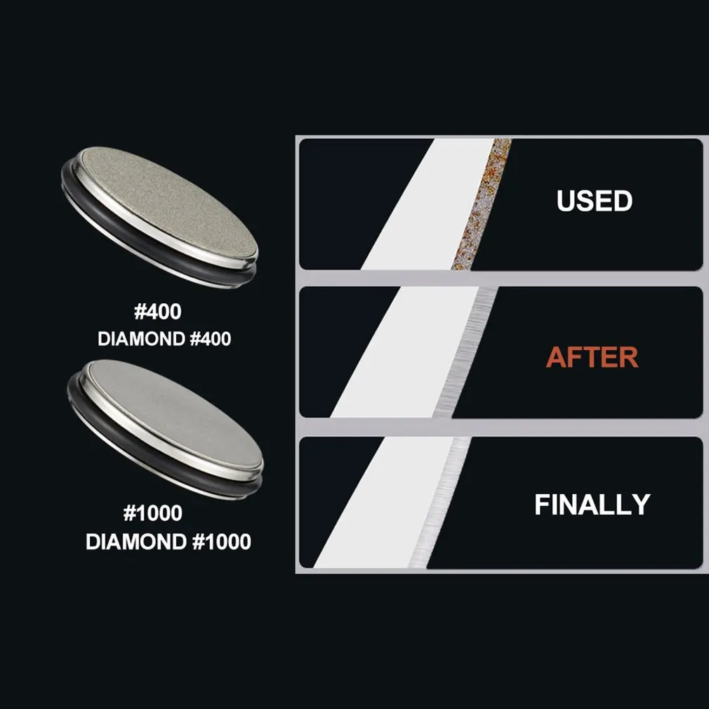 type of hob sharpener kit magnetic knife holder with adjustable angle cylindrical set kitchen ceramic polishing disc tools 240817