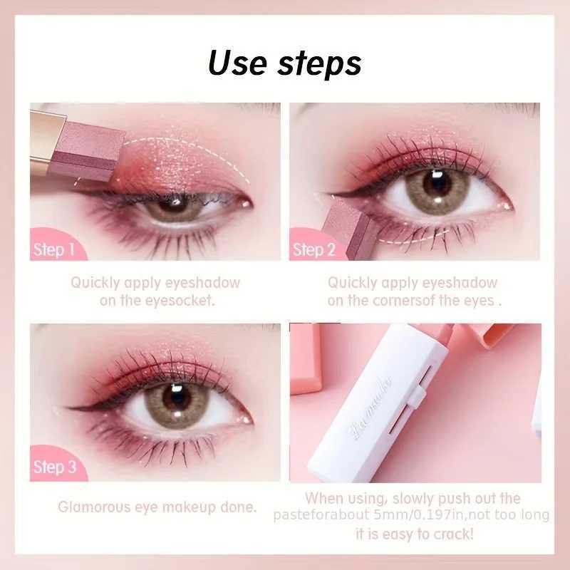 2 in 1 cup high light eye shadow stick waterproof makeup long-lasting shiny eye shadow eyeliner stick makeup cosmeticsW241212