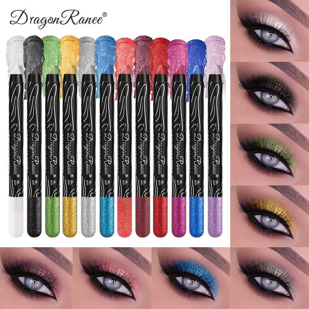 1Pc Metal Purple eye shadow Pencil Flash Silk Lining Pen Highlighter Long lasting Gold Blue Cream eye shadow Stick MakeupW241212