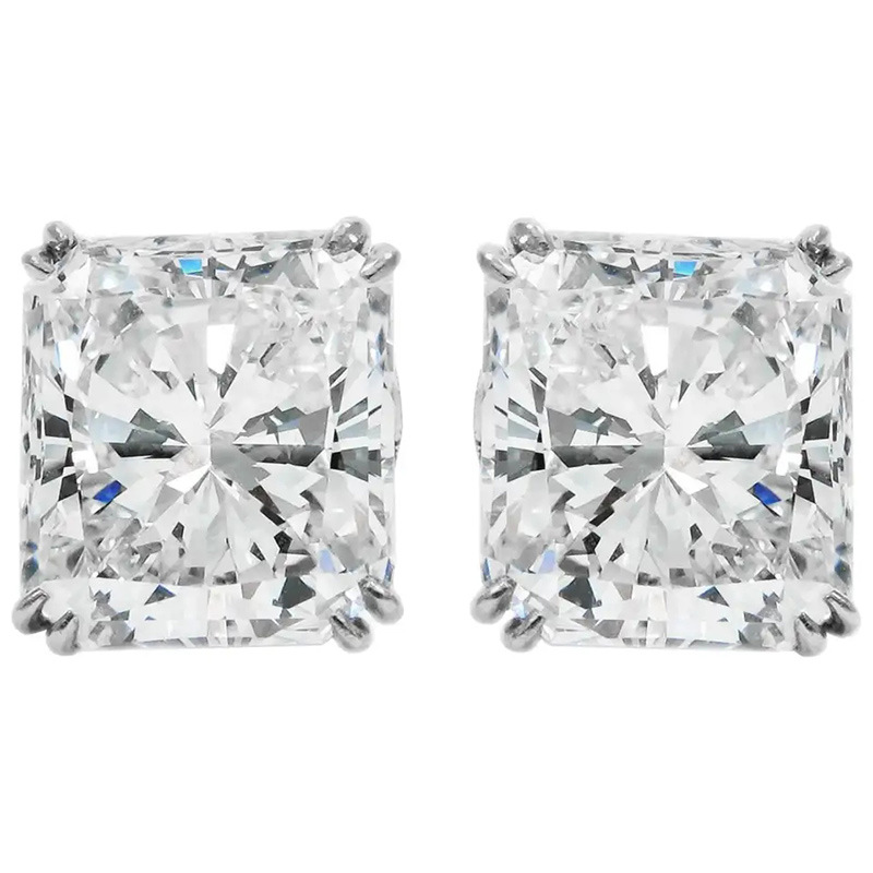 Stud Earrings Women, Sterg Sier Princess Cut White 5A Cubic Zirconia (CZ) Dia Party Earrings, Hypoallergenic Jewelry Gift for Ladies