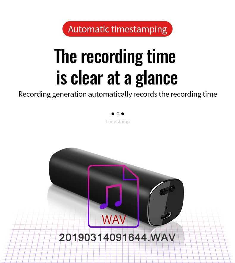 Q52 500 hour magnetic absorption voice recorder activated with highdefinition noise reduction for 365 days and ultra long standby Dictophone 432GB MP3