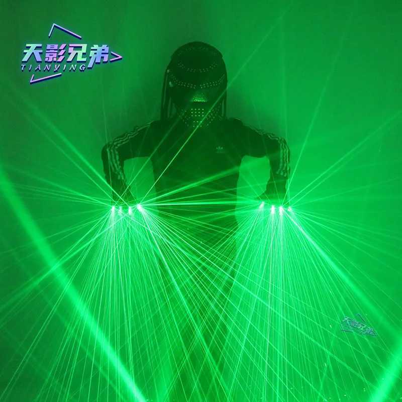 High Quality Green Laser Gloves Concert Bar Street Dance Party DJ Ball Stage Performance Luminous Laser Props Y240817 - view 3