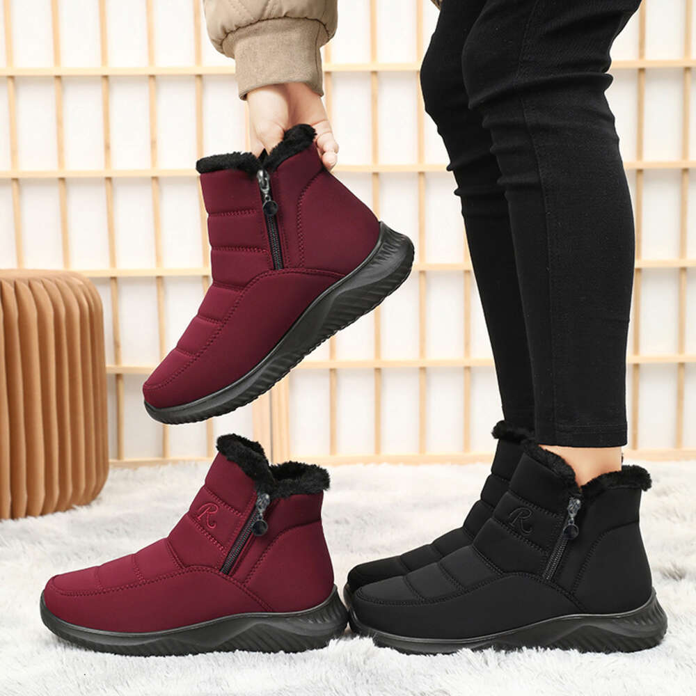 Ddmysports Winter Boots With Added Velvet And Thickened Warmth Snow Lightweight Polyurethane High Top Women S Cotton Shoes OUTDOOR