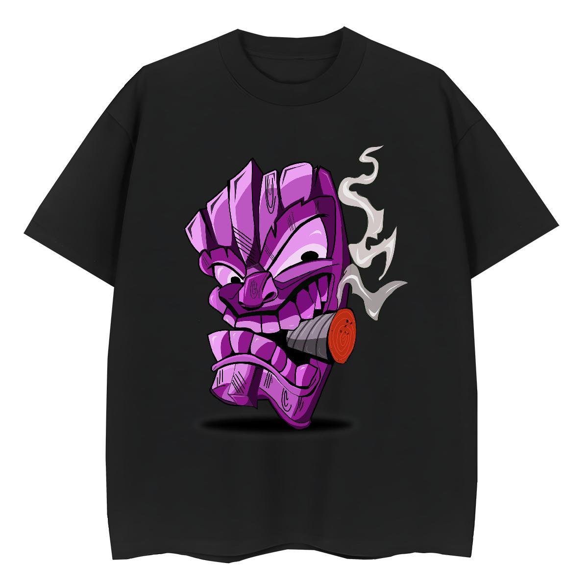 Designer T Shirts Men 230g Cotton skull Anime Printing Street Custom Print Plus Size Breathable Short Sleeve Men Clothes T-Shirt New Arrival Tee Shirt