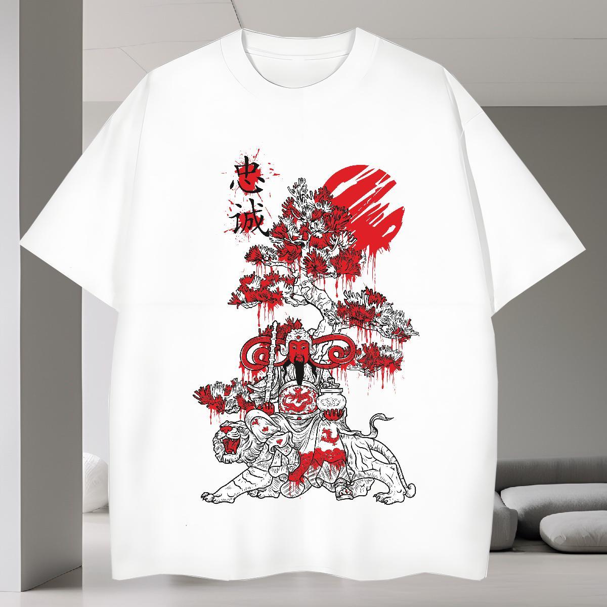 Fashion Mens Tshirts 100% Cotton 230g Spring Summer icon Pure Cotton T-Shirts Cool Design White Plus Size Tops