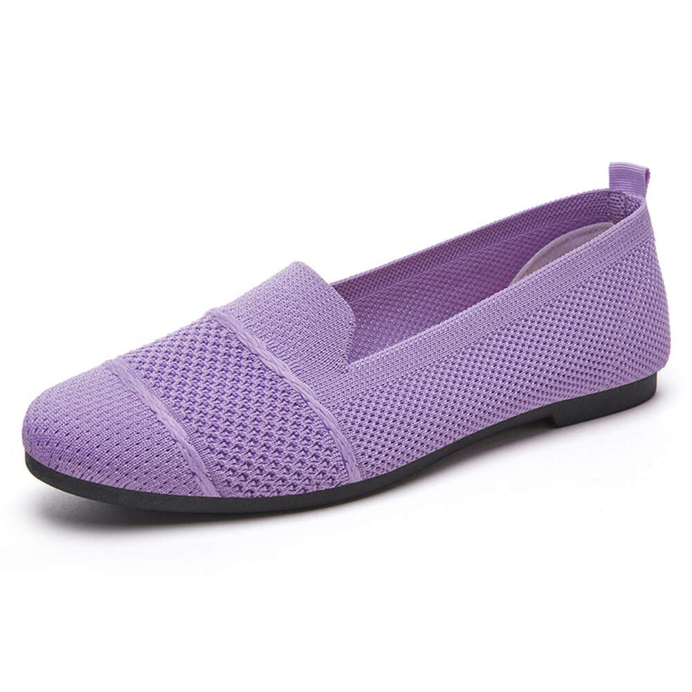 Ddmysports Summer New Women S Single Breathable Flat Bottom Shallow Mouth Cloth One Step Stepping Mom Shoes Children OUTDOOR