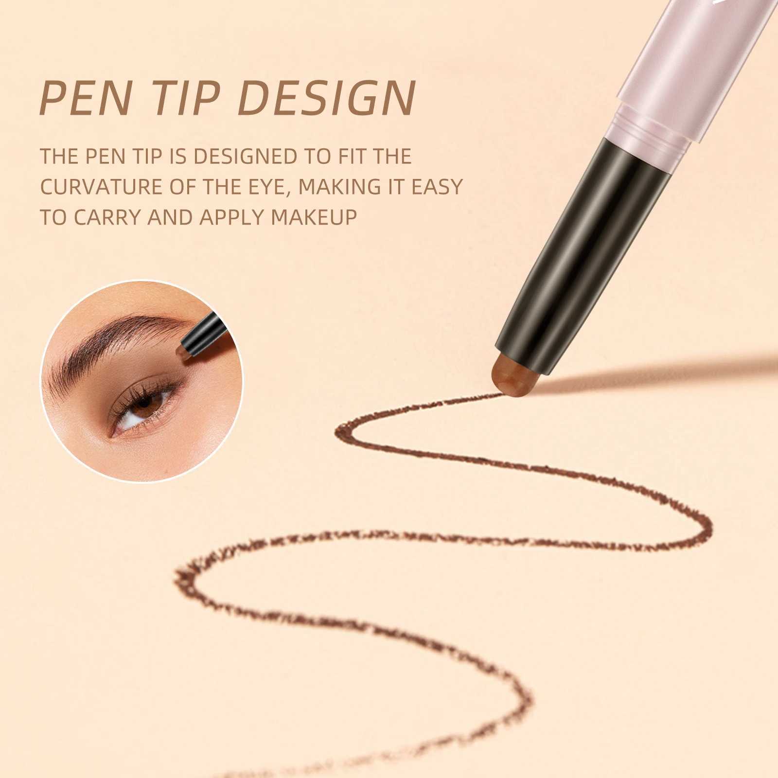 QIBEST Glitter Eyeshadow Stick Diamond Shimmer Waterproof Long Lasting 12 Colors Shiny Highlighter Makeup Eye Shadow PencilW241212
