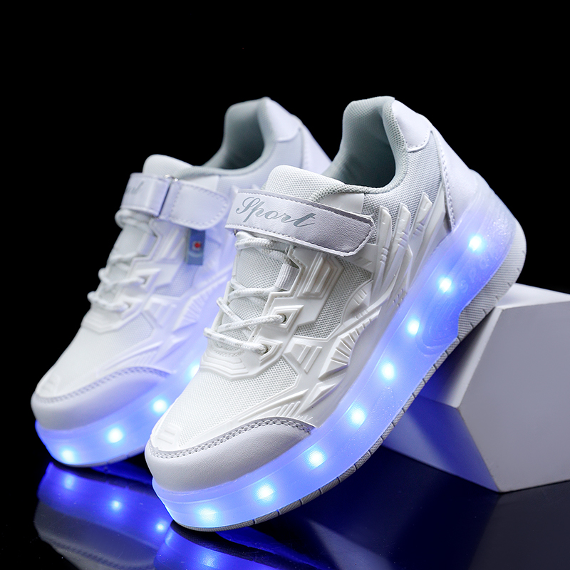 Roller Shoes for Girls Boys Kid Light Up Sneakers with Wheels