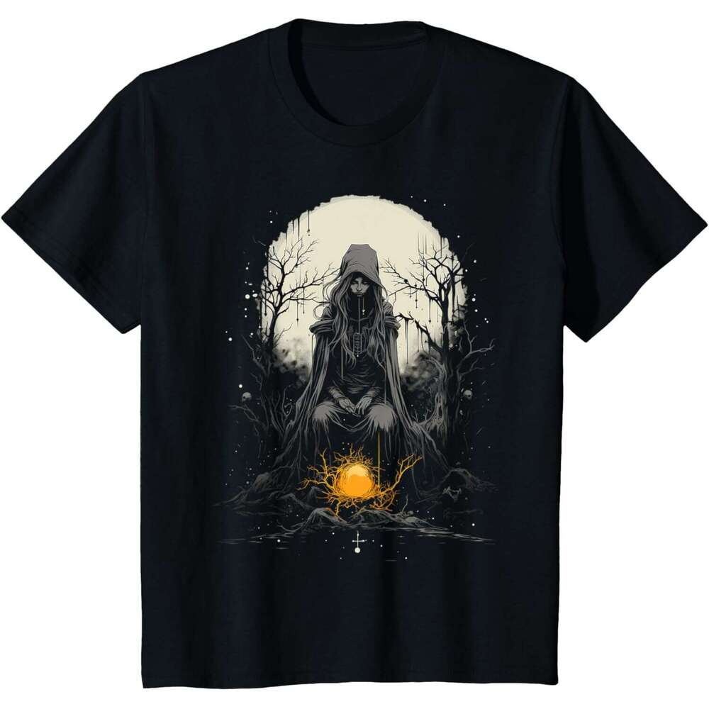 T shirt for Mens Witchcraft Halloween Dark Fantasy Forest Witch T-Shirt Shirts Tshirt Graphic Tee Casual Tops Clothes Short sleeve 2025