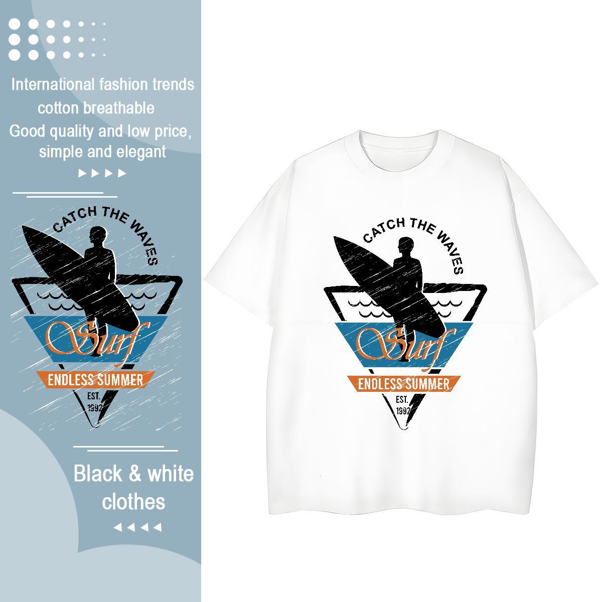 2024 Casual Womens T Shirts Crew Neck Breathable 100% Cotton 230g Tshirt for Man Woman DIY Logo person Outdoor Unisex Tops