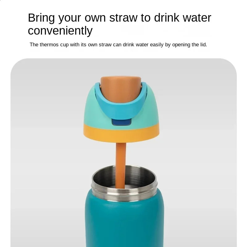 Owara Water Bottle 19 oz 32 oz Stainless Steel Space Water Bottle Water Bottle with Straw Outdoor Sports 240816