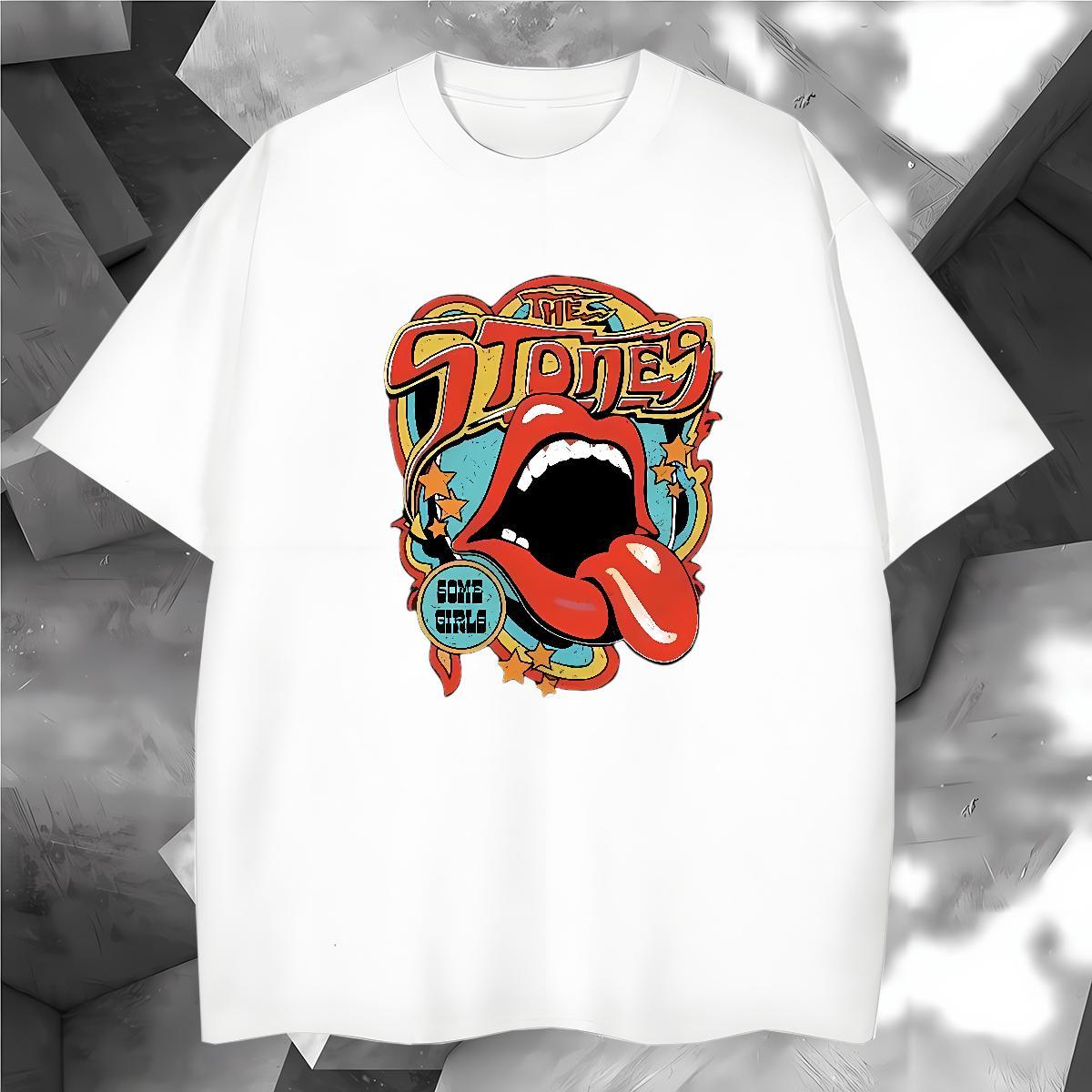 Loose Fit T-Shirts 230g 100% Cotton mouse Anime Printing Street Custom Anime Crew Neck Men Tees Fashion Casual Tops Tees
