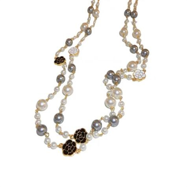 Long Pearl necklace Fashion everything sweater chain Multi-layer alloy necklace accessories