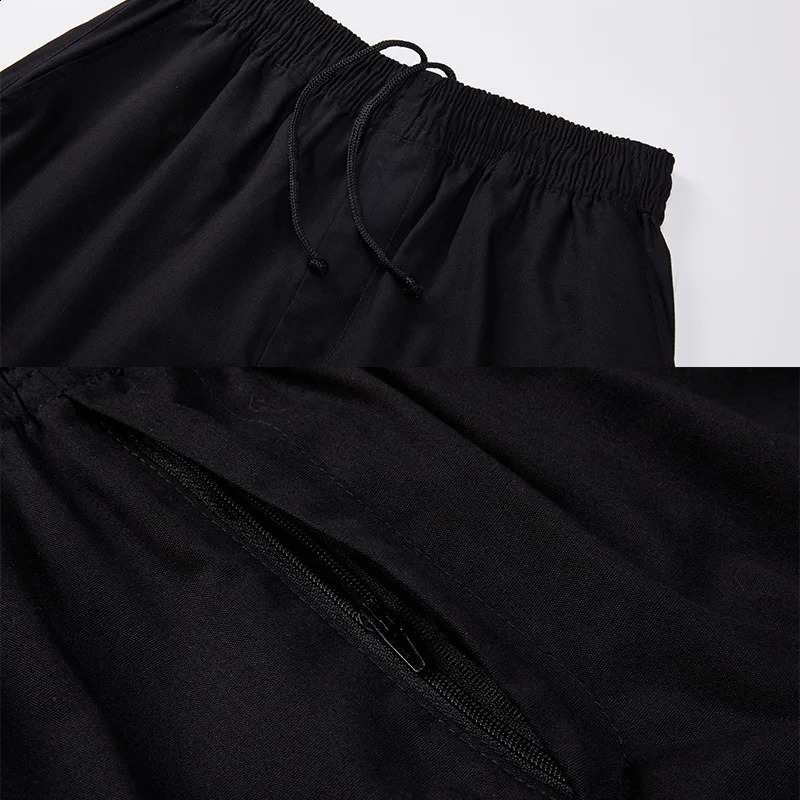 Black Unisex Chef Service Cook Uniform Chef De Partie Executive Chef Long Pant Elastic Restaurant Food Service Uniform 240816