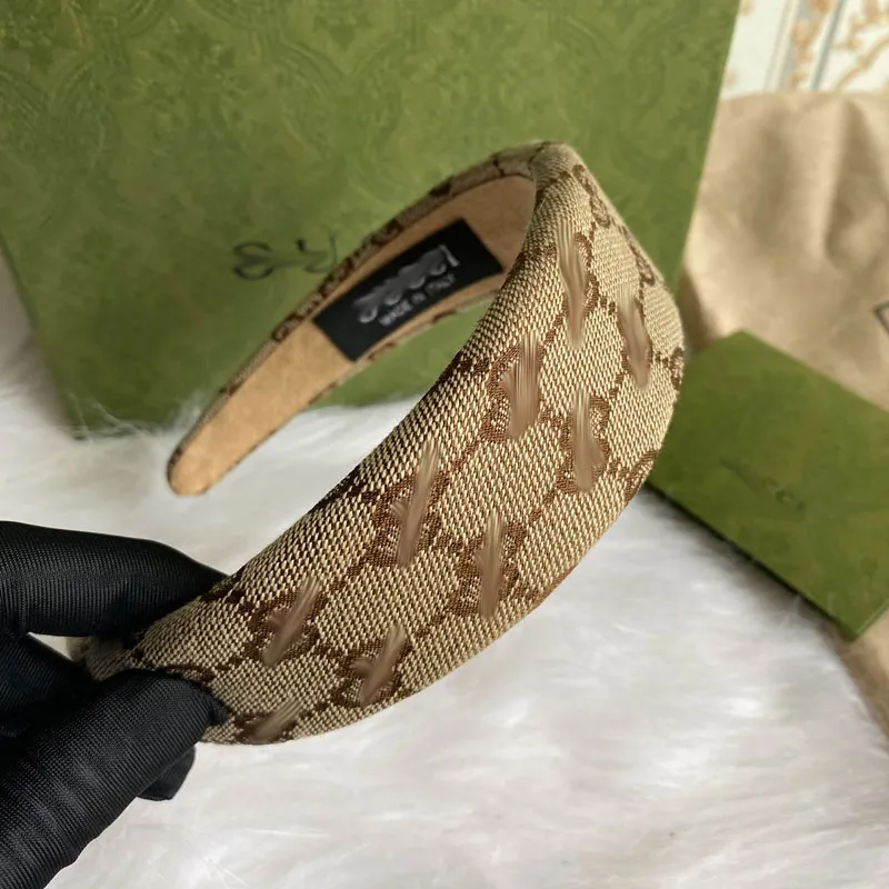 Brand Designers G Letter Hair Band Women Headband Canvas with Label Coffee Headbands Wholesale