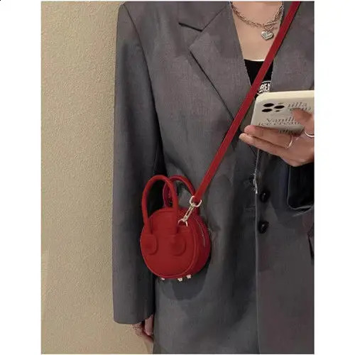 JIAERDI Harajuku Solid Y2k Mini Bag Women Summer Sweet Cool Girls Red Messenger Bag Female Fairy Core Vintage Crossbody Bags 240816