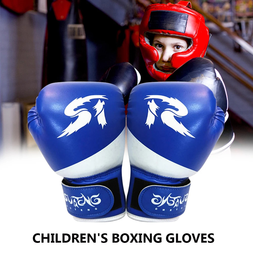 1 Pair ren Boxing Gloves Sports Protection PU Leather s ren Boxing Gloves for Karate Muay Thai Kickboxing Equipment 240813