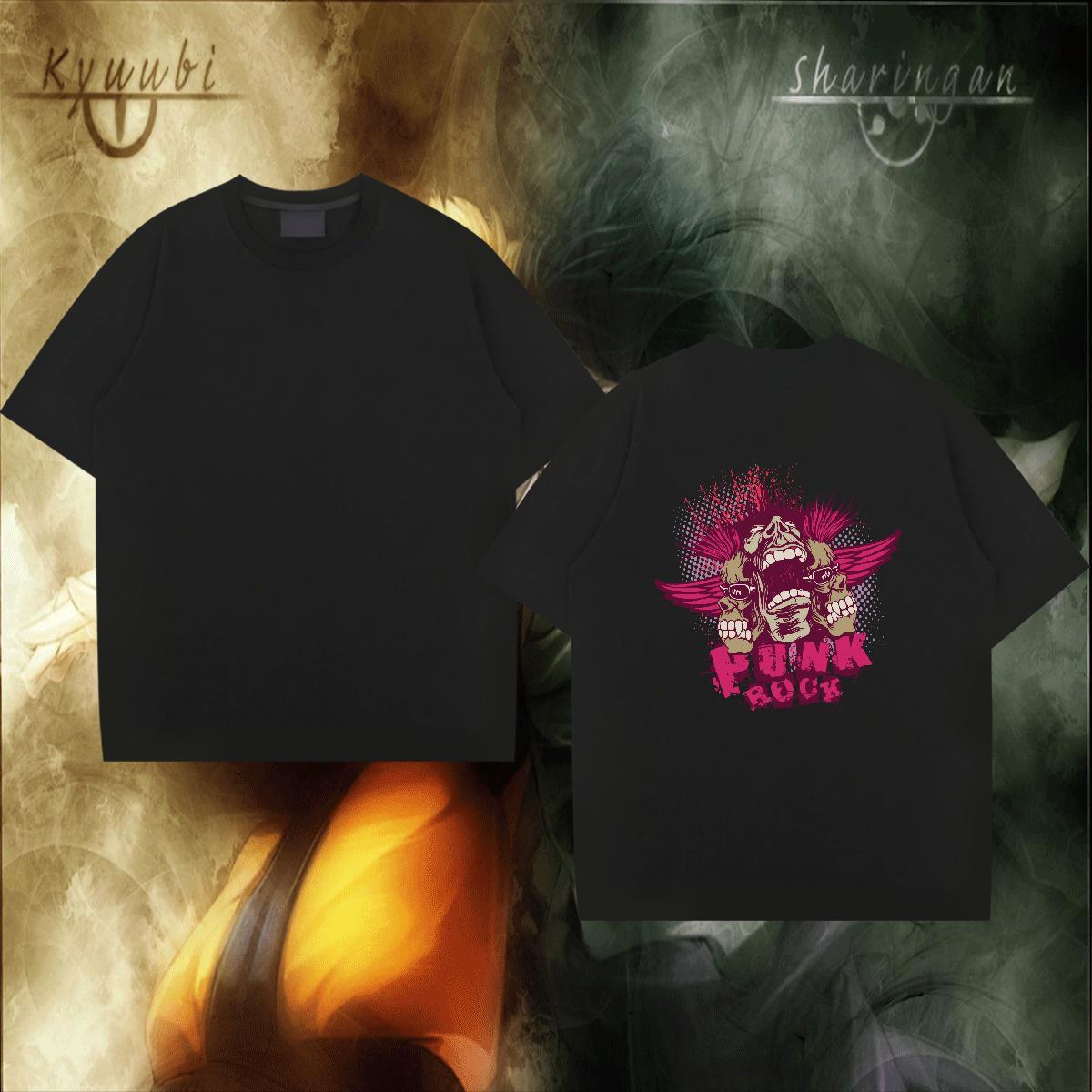 Classic T shirt 230g 100% Cotton skull Hip Hop Street Custom Big Size Breathable Short Sleeve Men Tshirts Factory Direct Tees