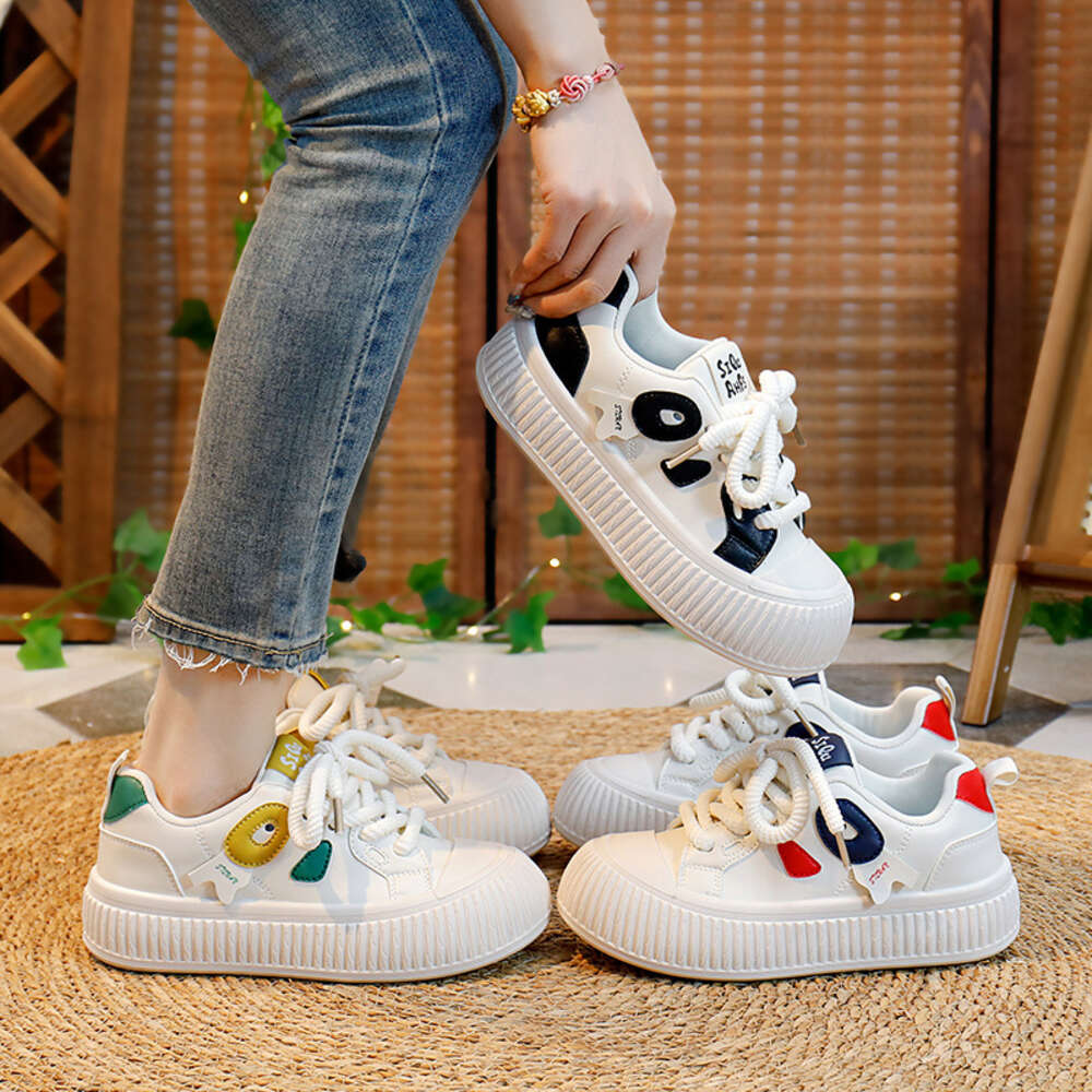 Ddmysports Autumn White New Korean Version Ins Female Student Height Increasing Thick Soled Sports Board Casual Shoes Trendy XT OUTDOOR