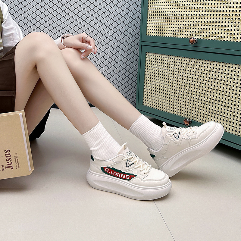 Ddmysports Autumn New Korean Edition Little White Instagram Student Sports And Leisure Street Shooting Shoes Female Thick Sole Eightened Q OUTDOOR