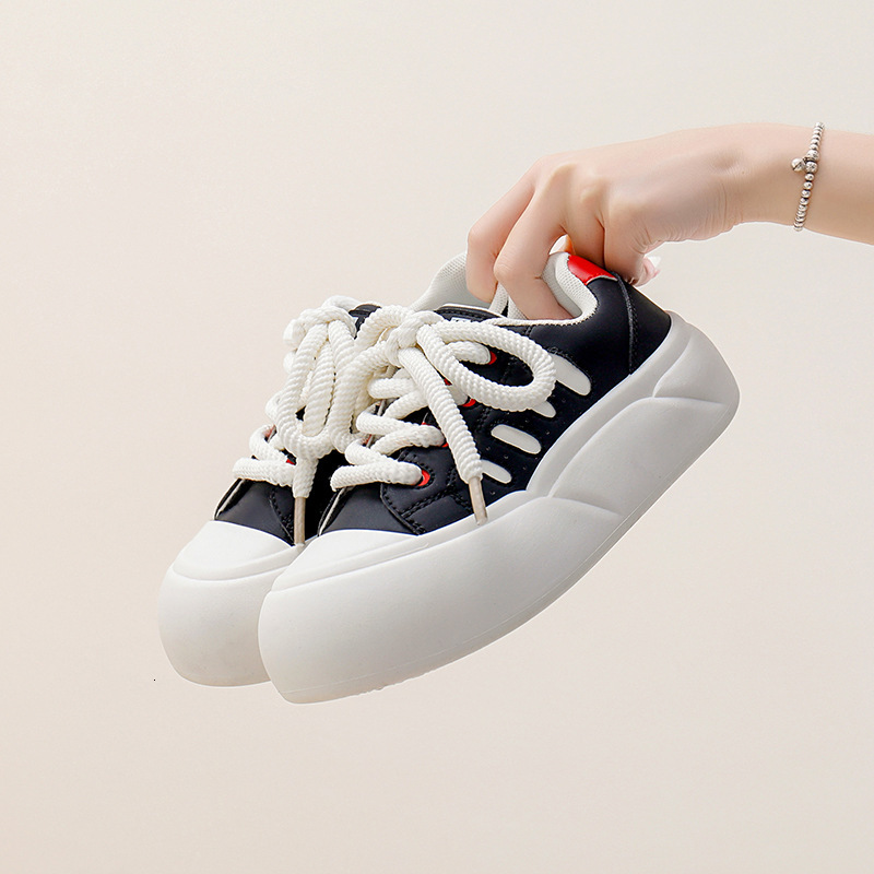 Ddmysports Autumn White New Korean Version Ins Female Student Height Increasing Thick Soled Sports Board Casual Shoes Women XT OUTDOOR