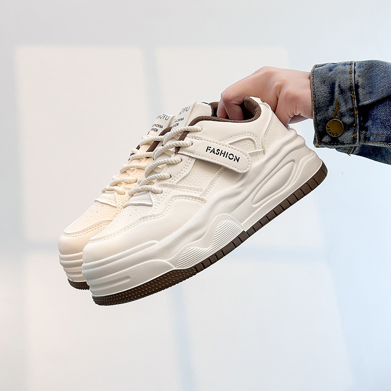 Ddmysports Autumn White New Korean Ins Female Students Height Increasing Thick Soled Sports Board Casual Shoes Trend ZY OUTDOOR