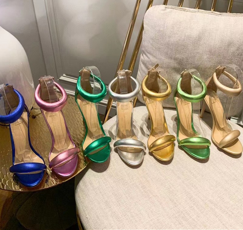 stiletto sandals for womens luxury designer Zip high heeled dress shoes Genuine Leather Fashionable comfortable 9.5cm heel Rome sandal