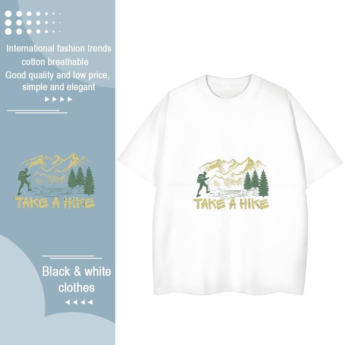 New Women T Shirts O Neck Short Sleeves 230g 100% Cotton Woman Tshirt Cartoon Floral Printing tree Sports Casual Popular Wear