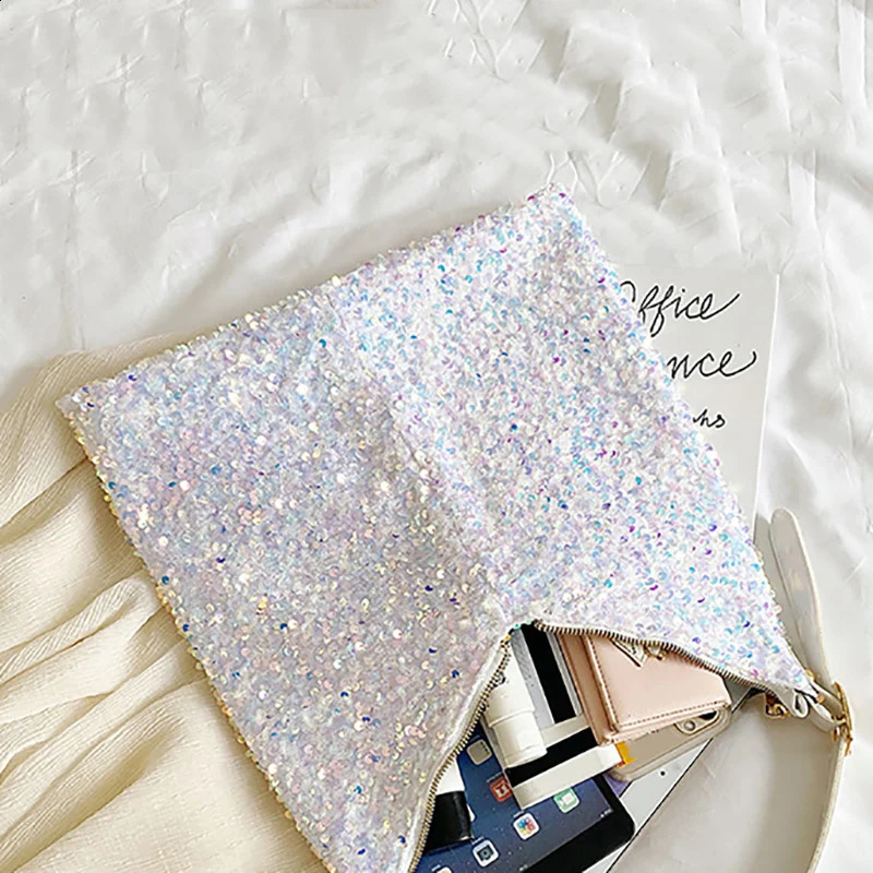 Fashion Large Capacity Shoulder Bags For Women Shine Sequin Handbag Female Shopping Bag Pack bolsa feminina 240816