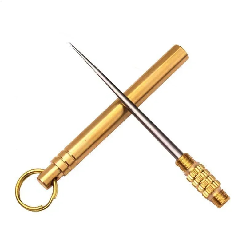Portatil Multifunctional Toothpick Bottle Fruit Fork Camping Tool Tube Is Than Floss Outdoors Metal 240816