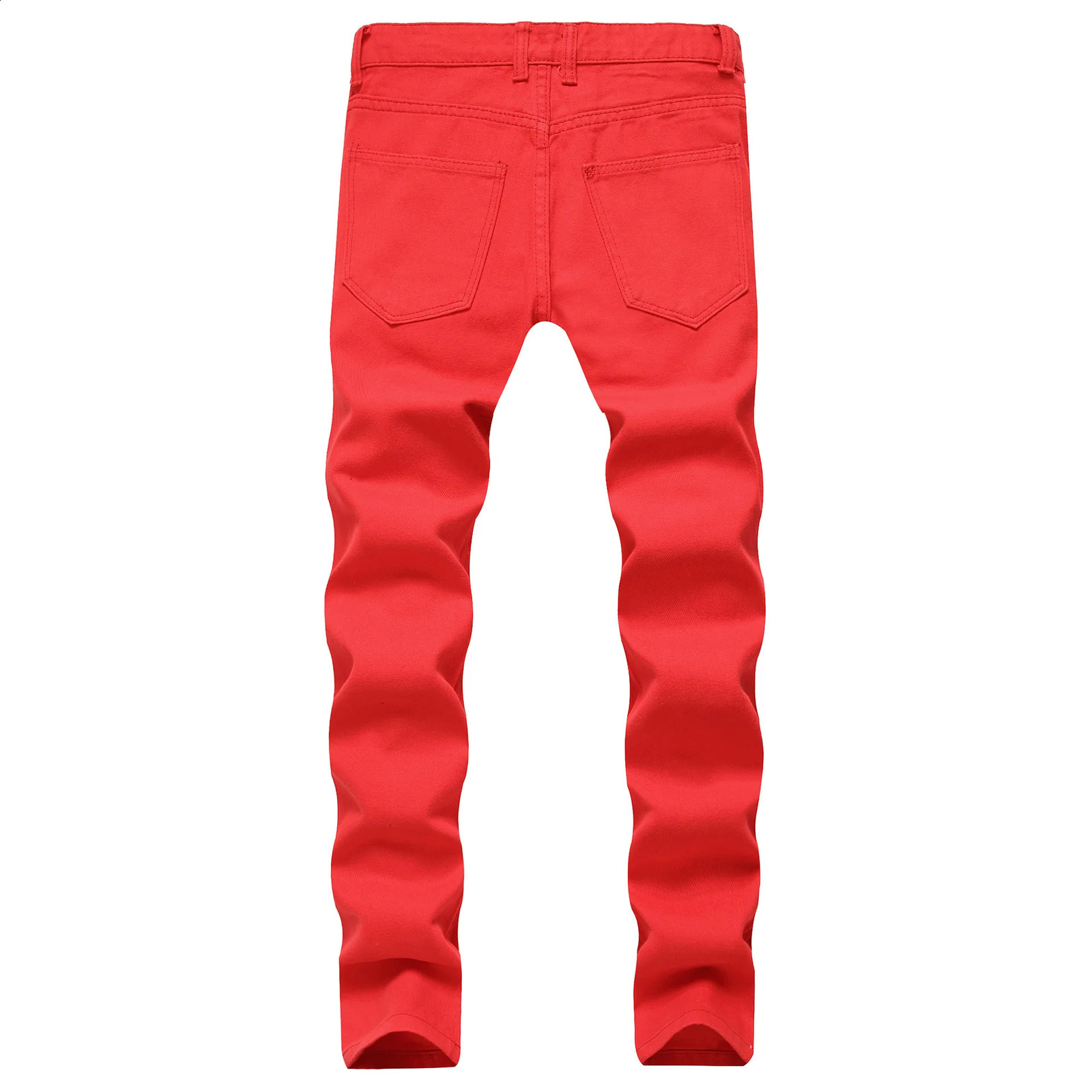 Y2K Spring Mens Perforated Denim Trouser Fashion Tear White Jeans Hip Hop Retro Tight Zipper Casual Homme w240816