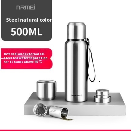 Stainless steel insulated cup, men's large capacity water cup, vacuum all steel cup, outdoor insulated kettle