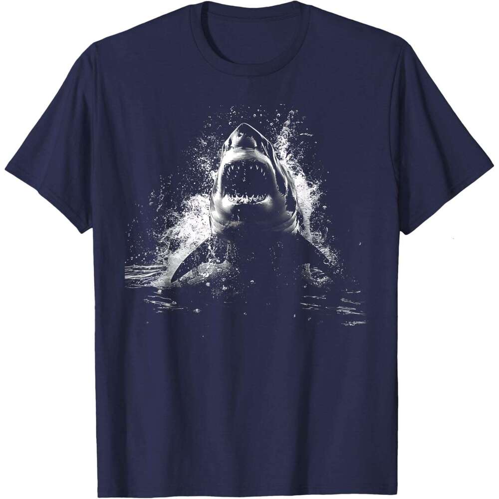T shirt for Mens Great Shark Ocean Jaws Teeth Fish Sea T-Shirt Shirts Tshirt Graphic Tee Casual Tops Clothes Short sleeve