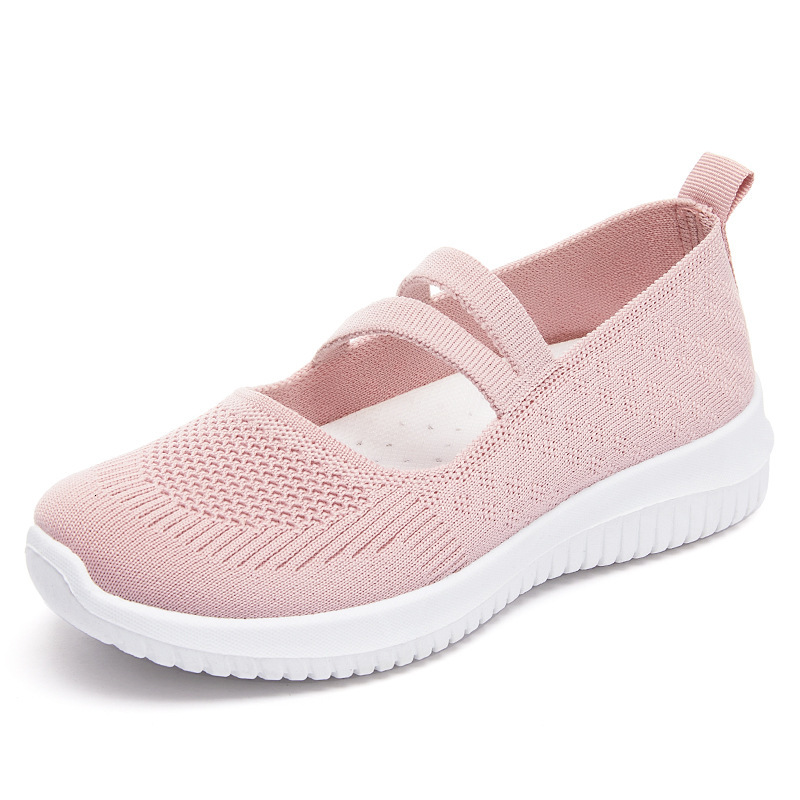 Ddmysports Women S Summer New Fabric Plus Size Women Fly Woven Shoes Soft Soled Casual Mom OUTDOOR
