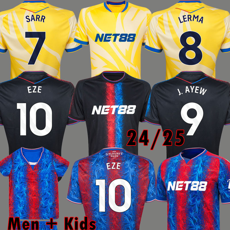 24 25 EAGLES EZE soccer jerseys WHARTON SARR CPFC Kits 2024 2025 EDOUARD MILIVOJEVIC MATETA SAKHO TOWNSEND MEYER SCHLUPP MUNOZ PALACE Men kids football shirt Crystal