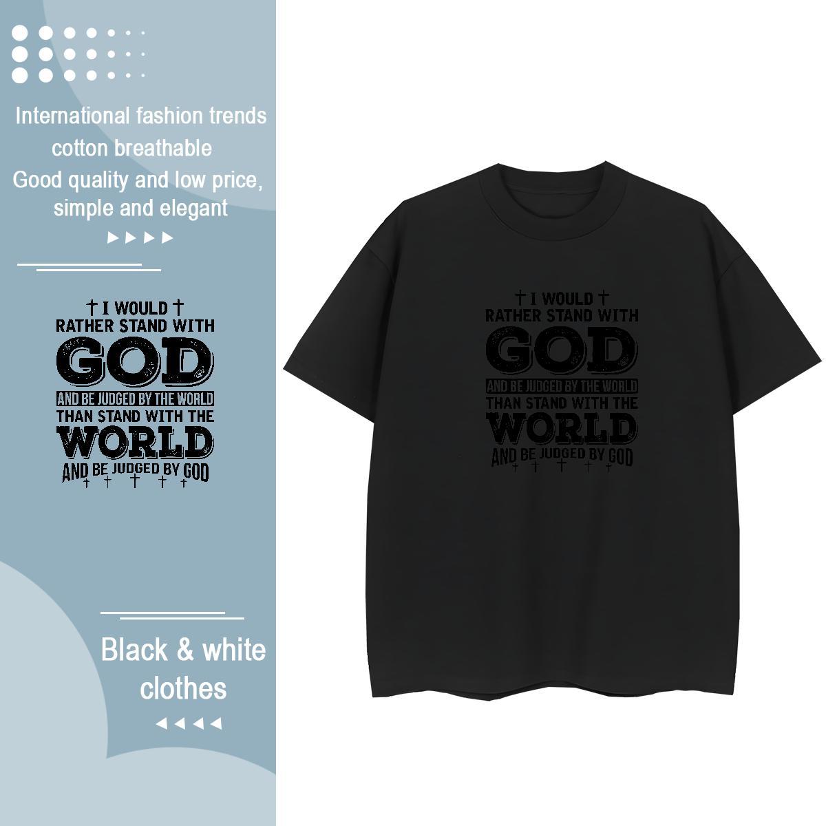 High Quality T shirt 230g Pure Cotton letter Casual Anime Print Breathable Mens Tshirts Designer Fashion Tees Shirts