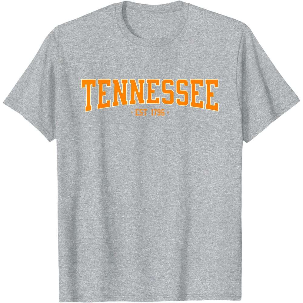 T shirt for Mens Classic TN Orange Print Retro Varsity Vintage Tennessee T-Shirt Shirts Tshirt Graphic Tee Casual Tops Clothes Short sleeve