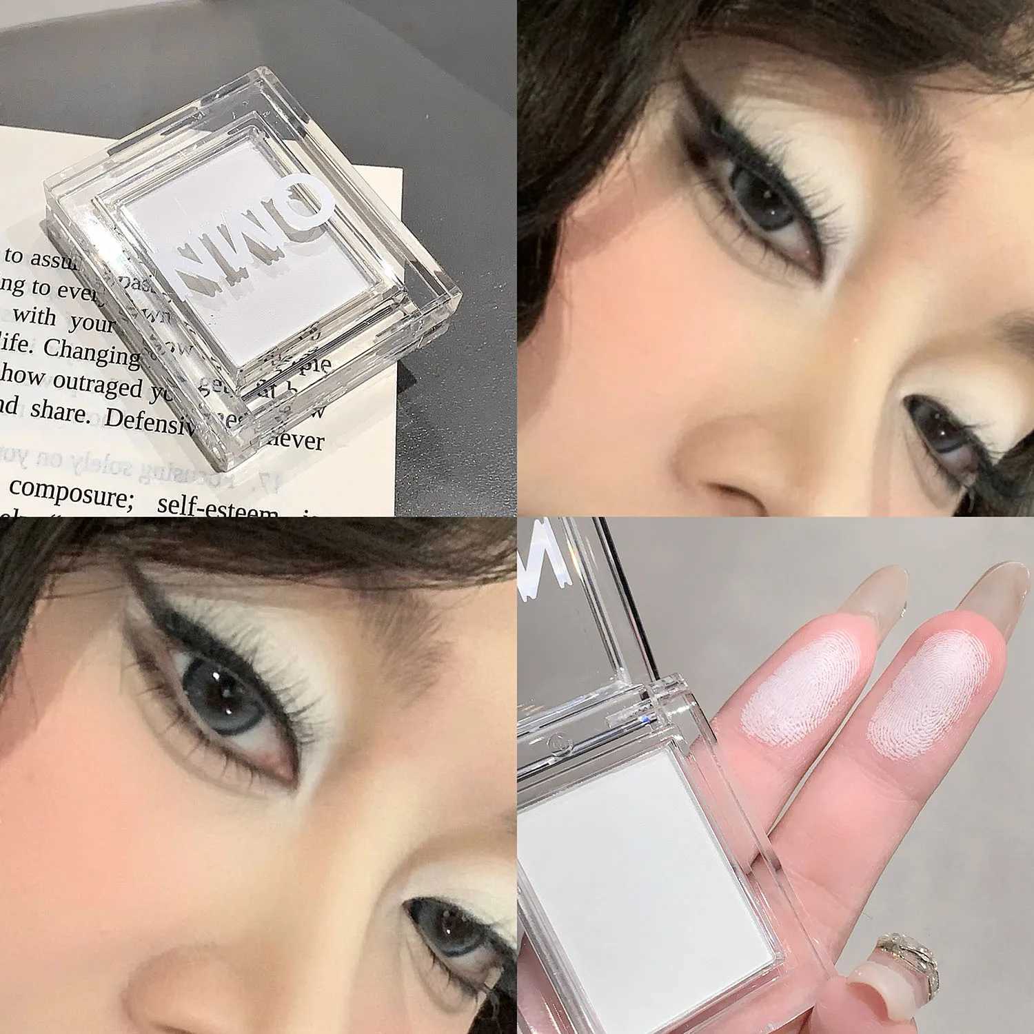 Matte Complexion Brightens Eye Shadow Palette Monochrome Highlight Eyeshadow Base Primer Color Nude Makeup Daily CosmeticsW241212