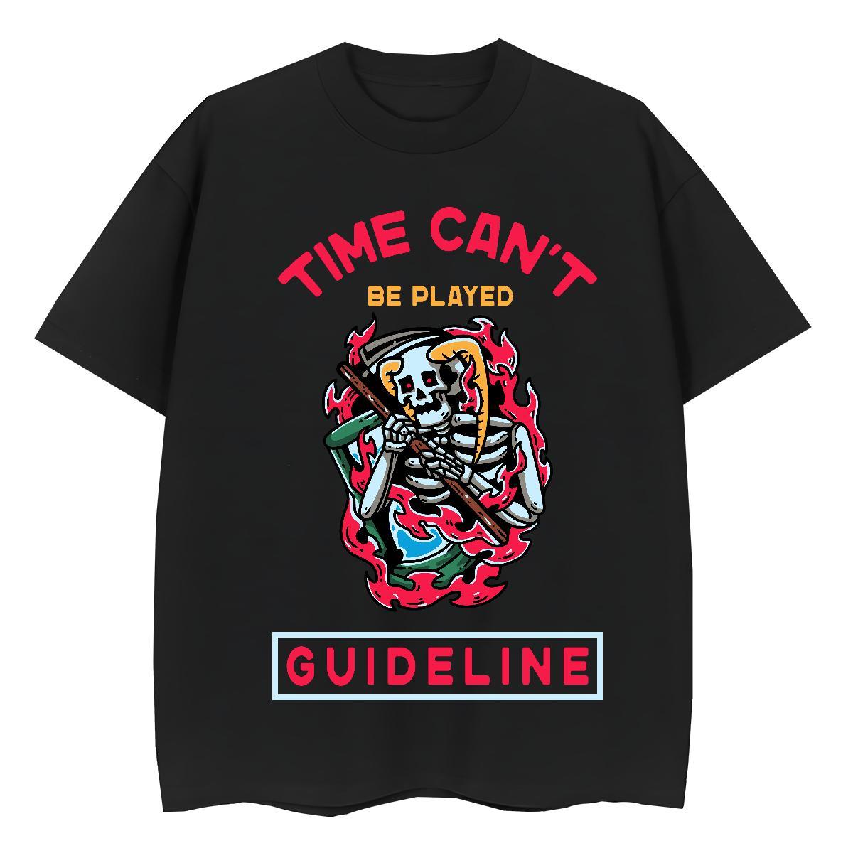 Free Shipping Men T Shirts 230g Cotton skull Street Plus Size Cartoon Short Sleeve O-Neck Couples T Shirts 2024 DIY Clothings